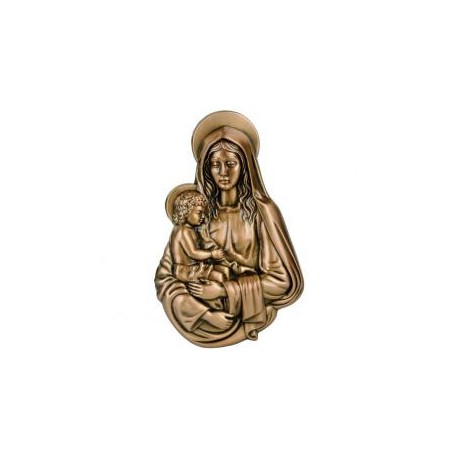 VIRGEN DE BRONCE CON NIÑO