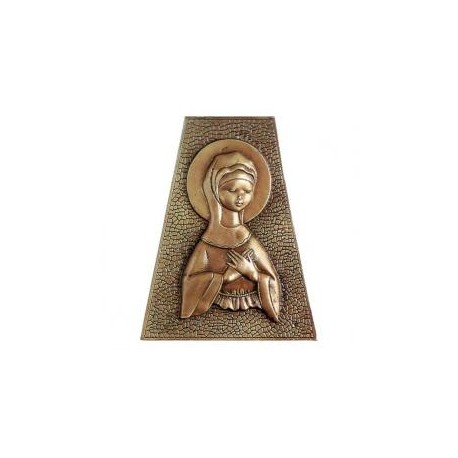 VIRGEN NIÑA DE BRONCE