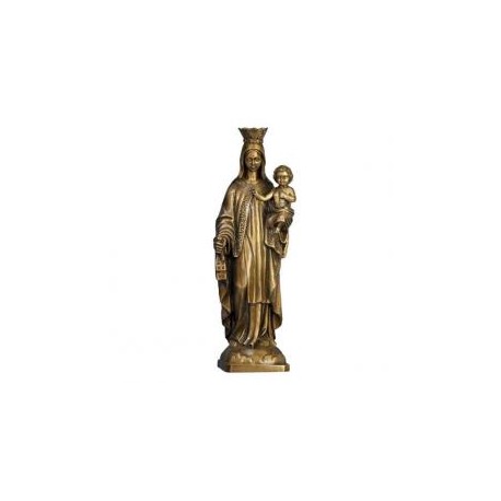 VIRGEN DEL CARMEN DE BRONCE CON CORONA CLÁSICA