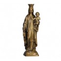 VIRGEN DEL CARMEN DE BRONCE CON CORONA CLÁSICA