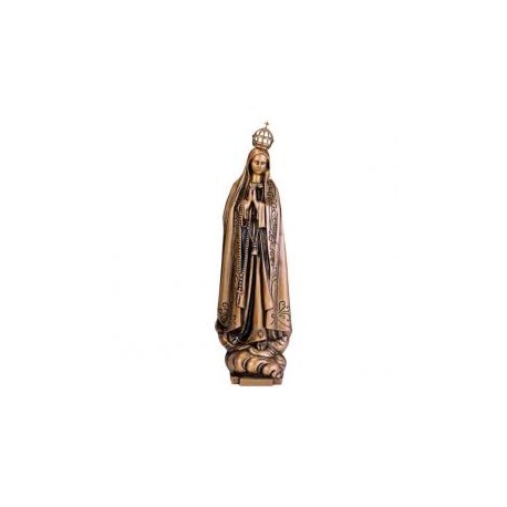 VIRGEN DE FÁTIMA DE BRONCE CON CORONA