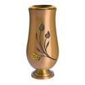 BÚCARO DE BRONCE CON FLOR ORO SERIE 'VENUS'