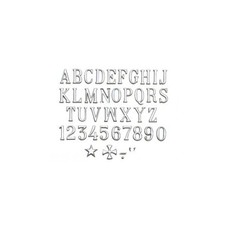 LETRAS ACERO INOXIDABLE CARÁCTER ROMANO ESTRECHO