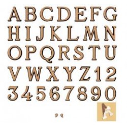 LETRAS DE BRONCE MODELO 'ROMANO'. ACABADO SATINADO