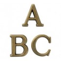 LETRAS DE BRONCE MODELO 'ROMANO'. ACABADO CUERO