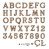 LETRAS DE BRONCE MODELO 'ROMANO'. ACABADO SATINADO.