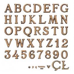 LETRAS DE BRONCE MODELO 'ROMANO'. ACABADO SATINADO.
