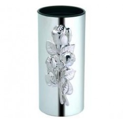 BÚCARO ACERO INOXIDABLE CON FLORES