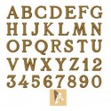 LETRAS DE BRONCE ADHESIVAS MODELO 'ROMANO'. ACABADO CUERO.