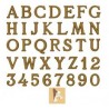 LETRAS DE BRONCE ADHESIVAS MODELO 'ROMANO'. ACABADO CUERO.