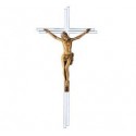 CRUZ PLETINA ACERO INOXIDABLE CRISTO BRONCE