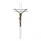 CRUZ PLETINA ACERO INOXIDABLE CRISTO BRONCE