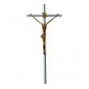 CRUZ TUBO REDONDO ACERO INOXIDABLE CRISTO BRONCE