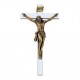 CRUZ TUBO ACERO INOXIDABLE CRISTO BRONCE