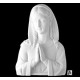 VIRGEN NIÑA DE MÁRMOL SINTÉTICO ACABADO PLATEADO