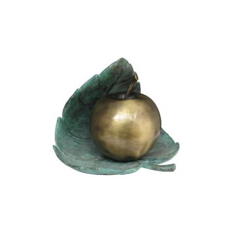 HOJA CON MANZANA DE BRONCE