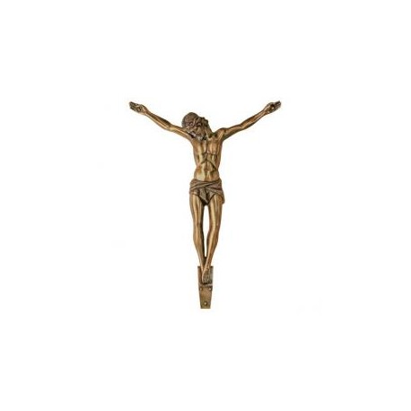 CRISTO DE BRONCE ACABADO NEGRO Y ENVEJECIDO