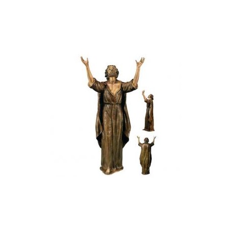 CRISTO DE BRONCE CON CORAZON