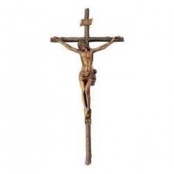 CRUCIFIJO DE BRONCE CRUZ DE TRONCO