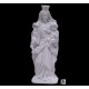 VIRGEN DEL ROSARIO DE MÁRMOL SINTÉTICO ACABADO PLATEADO