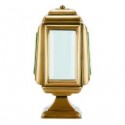 FAROL CUADRADO DE BRONCE CON BASE